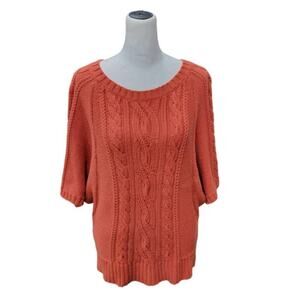 LOFT Women's Cable Knit‎ Dolman Sleeve Pullover Sweater Size Medium
